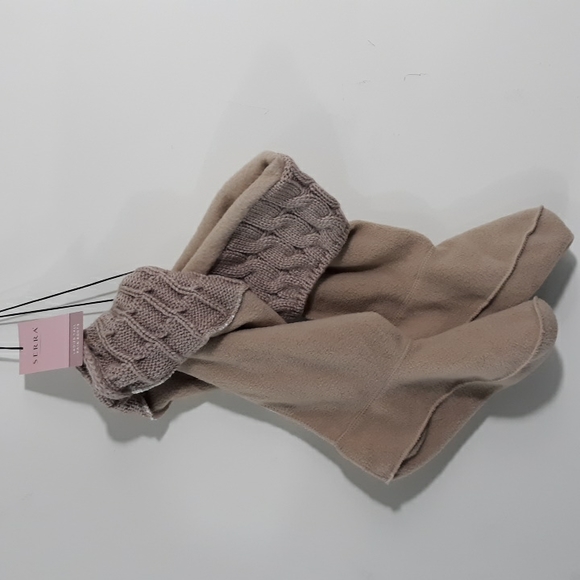 NWT Serra Sz 7 Tall Tan Cableknit Rainboot Liners - Picture 10 of 10